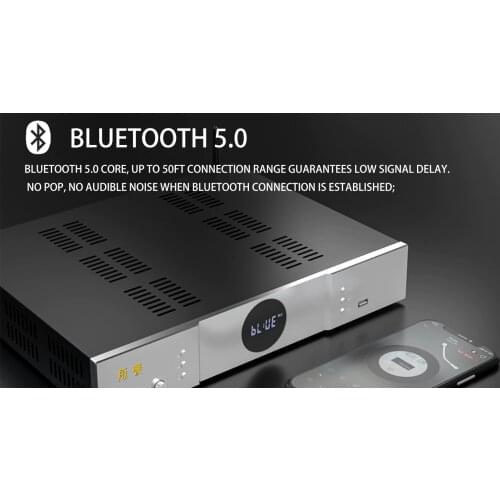 V600 Dual-core TPA3221 Bluetooth Hi-Fi Class D Integrated Amp 2.0 channel Bluetooth 5.0 power amplifier