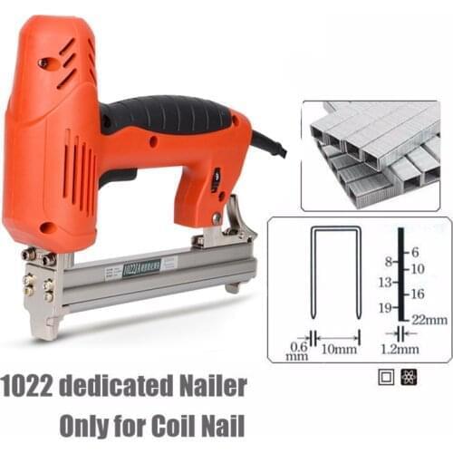 1022 Nailer Gun Nail Dedicated Nailer 1800W 220-240V 30pcs/min Electric Nailer Gun Electric Stapler Straight Nail Gun Tool for