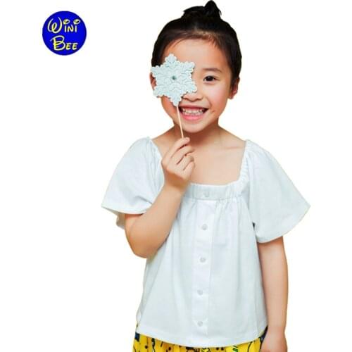Short Sleeve T-Shirt Summer Clothes for Girls 2 4 5 Year Toddler Top White Tee Kawaii Oversize TShirt Girl Clothes 2021 2-6 Year
