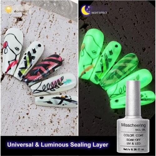 8ml Luminous Nail Color Coat Soak-Off Long Lasting No-Wash Removable Nails Fashion Gel for Manicure