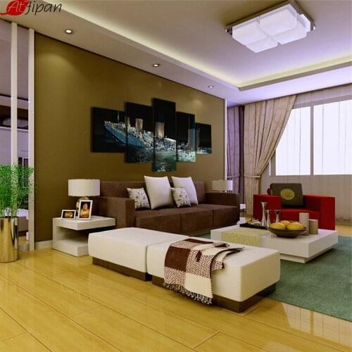 Canvas Wall Art Picture Wreck Landscape HD Printed Painting Framework Modern For Living Room Home Decor 5 Panel Movie Poster