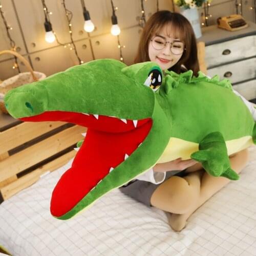 New crocodile plush toy giant alligator pillow doll sleeping pillow birthday gift 160cm 190cm DY50605