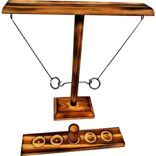 Ring Toss Games for Kids Adults Home Party Drinking Games Fast-paced Handheld Wooden Board Games Shot Ladder Bundle Outdoor Bars