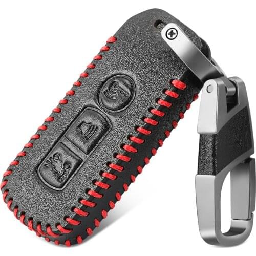 Leather Key Case For Honda PCX 125 150 SH125 SH300 2016 2017 2018 2019 2020 Super Cub 125 Motorcycle Scooter 3 Button Smart Key