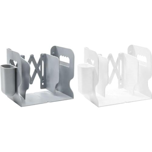 1 Pcs Metal Adjustable Bookshelf Bookends Iron Hollow Decorative Book Ends Shelf Holder Stand For Books Organizer Stationery