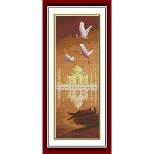 Top Quality lovely beautiful counted cross stitch kit Taj Mahal India Agra famous building