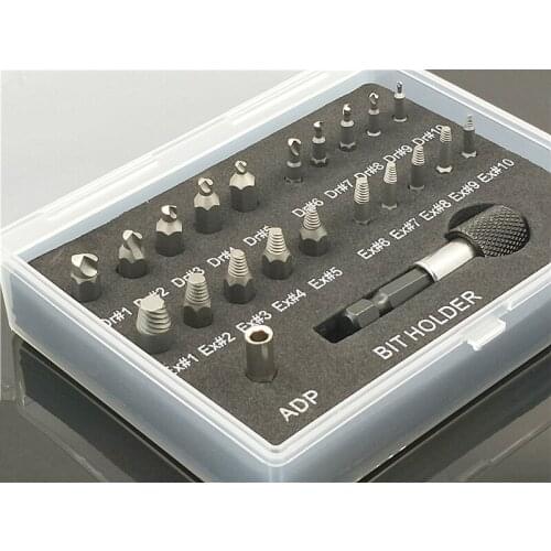 22Pcs Set Extractor Screwdriver Remover Purpose Tools Disassemble Screws Bolt Stud Slip Teeth Damaged Demolish Stripped Broken