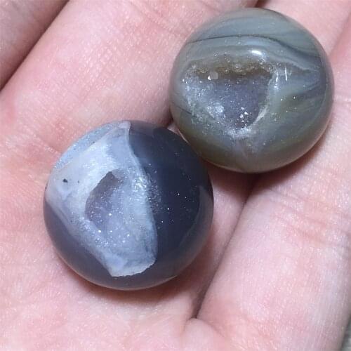 Natural Druzy Agate Crystal Voog Quartz Sphere Home Decoration Craft Reiki Massage Gemstone Geode Globe Ball Feng Shui Healing