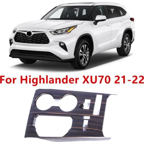 New Product ABS Carbon Fiber Gearbox Control Panel Trim Cover Accessories For Toyota Highlander XU70 2021 2022