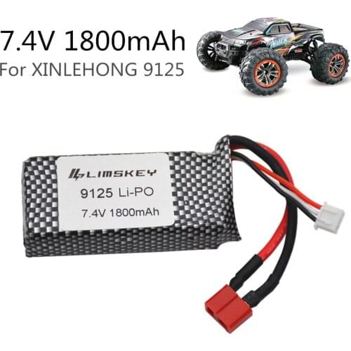Upgrade 7.4v 1800mah Lipo Battery For XINLEHONG 9125 Remote Control Rc Car Spare Parts 9125 battery Accessory VS 1600mah