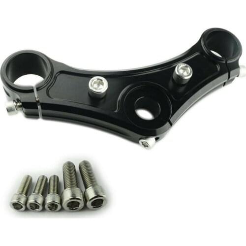 Motorcycle Front Upper Top Triple Clamps Billet Aluminum For Harley Sportster 48 w/ Riser Holes 2010 2011 2012 2013 2014 2015