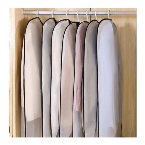 35 1/2/4/10/15PCS Transparent Clothes Garment Suit Cover Bags Wardrobe Clothes Storage Dustproof Hanger Storage Travel Organizer