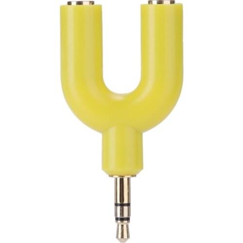 Y Shape 3.5mm Extension Earphone Adapter Double Jack Adapter Plug Stereo Headphone Splitter For PC MP3 Player Share Music