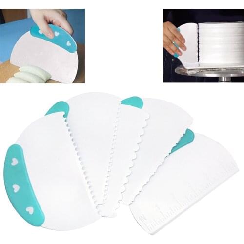 Pastry Cutter Plastic Cake Spatulas Dough Scraper Irregular Teeth Edge Bread Pizza Fondant Tool Butter Knife Baking Kitchen Tool