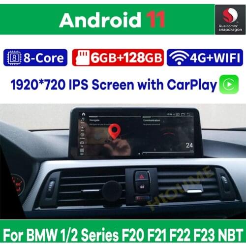 10.25" Snapdragon Android 10 Car Multimedia Player GPS Navigation Radio for BMW 1 Series F20 F21 2013-2017 Stereo BT Carplay