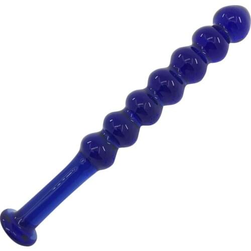 Glass Dildo Sex Toy Anal Plug Female Masturbation Rod Backyard Pull Beads Anal Plug Crystal Rod Female Massager