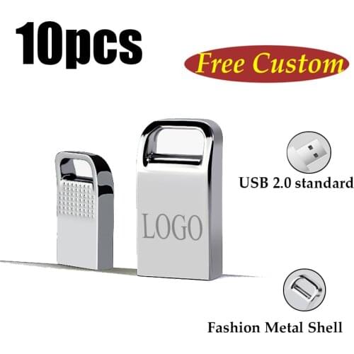 Customized LOGO High quality USB2.0 10PCS High Speed USB Flash Drive 8GB 16GB 32GB 64GB