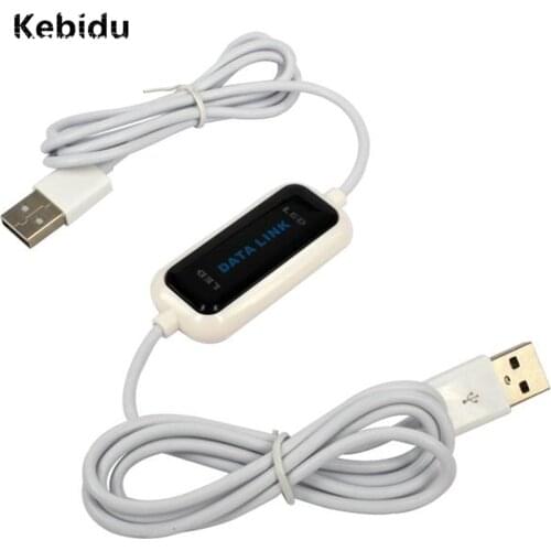 Kebidu Wholesale USB PC To PC Online Share Sync Link Net Direct Data Transfer Bridge Easy Copy Between 2 Computer LED Cable