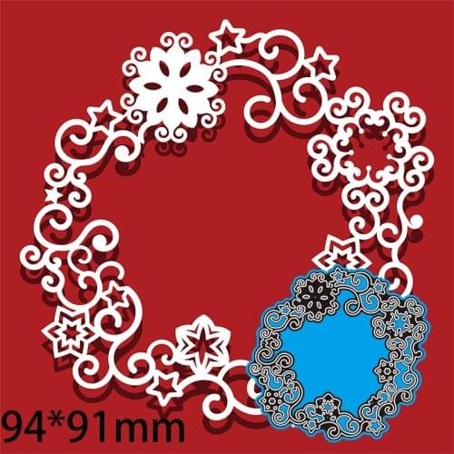 Cutting Dies Star Lace Stencil Craft for Scrapbook Stamps Dies Embossing Paper Gift Card 94*91mm