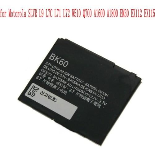 High Quality 930mAh BK60 BK61 battery for Motorola SLVR L9 L7C L71 L72 W510 Q700 A1600 A1800 EM30 EX112 EX115 Mobile Phone