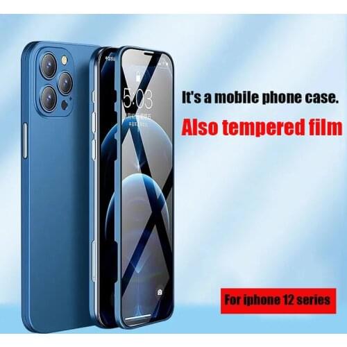 For iphone 12ProMax shell film integrated iPhone12 mobile phone film 12pro ultra-thin all-inclusive tempered film edging shell