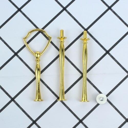 10pcs shield style 2tier or 3tier cake stand centre cake plate fitting mix colour dessert stands handles/cupcake stand