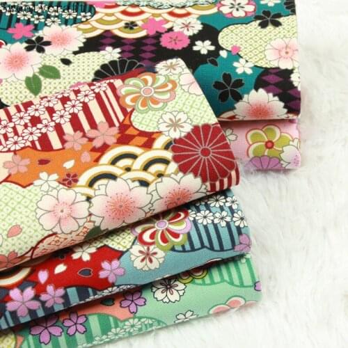 110x45cm Thick 100% Cotton Fabric By Yard Flower print Cloth for DIY Handmade Sewing Patchwork Needlework Apparel Decor Tissue
