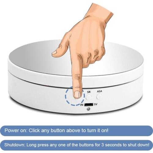 3 Speed Adjustable Rotating Display Stand 360 Degree Electric Turntable Display Stand For Jewelry Watch Display