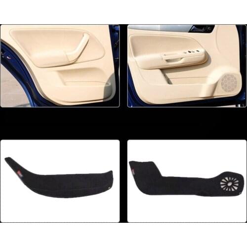 4pcs Fabric Door Protection Mats Anti-kick Decorative Pads For Volkswagen Bora 2005-2012