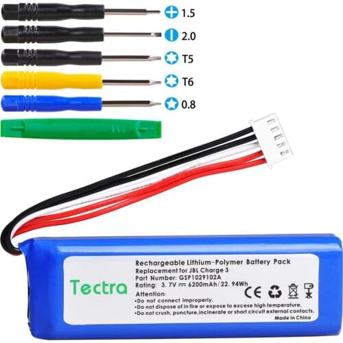 6200mAh Battery GSP1029102A for JBL Charge 3 Speaker Bateria