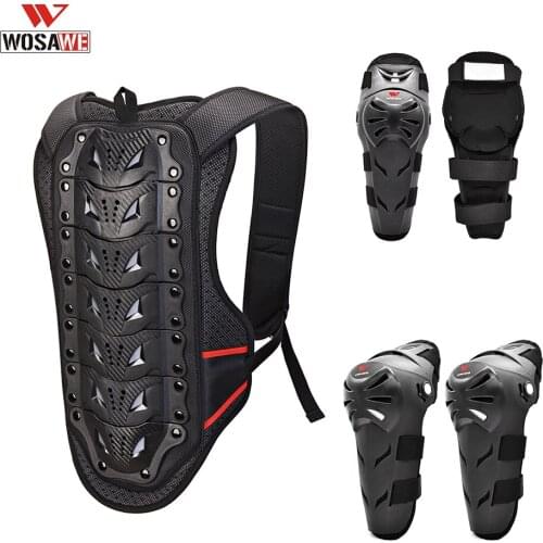 WOSAWE Motorcycle Armor Jacket Spine Chest Shoulder Protection Riding Gear Portable Motocross Back Shoulder Protector Gear