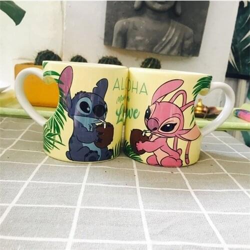 Disney Stitch Lovers Cup Ceramic Mark Cartoon Milk Cup