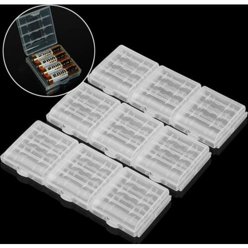 8pcs AA batteries case AA power sell Plastic AA / AAA battery storage box bag holder Hard Case Battery Holder