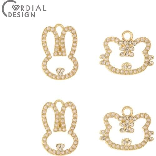 Cordial Design 50Pcs Earrings Pendants/Jewelry Accessories/Hand Made/Animal Shape/Imitation Pearl/Jewelry Findings & Components
