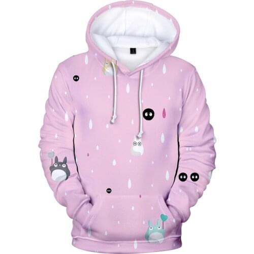 Anime Spirited Away 3D Hoodies Totoro Children Pullover Hoodie Sweatshirt for Kids Boys Autumn Winter Jacket Coat Clothes