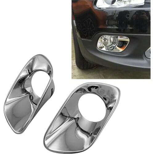 For Jeep Cherokee 2014-2018 ABS Chrome Front Fog Light Lamp Cover Trim Fog Light Bezel Decoration Frame