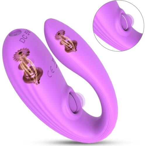 Double Vibrators Wearable U Shape Dildo Vibrator Adult Products G-spot Stimulator Clitoral Slapping massager Sex Toys for Woman