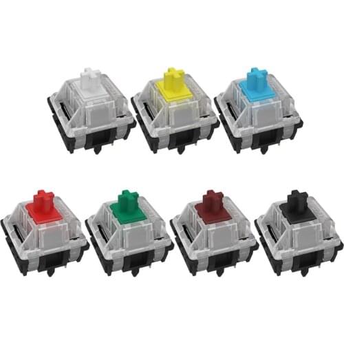 Gateron mx switch 5 pin Switches RGB SMD 5pin Axis Compatible for Cherry MX mechanical Keyboard diy Switches Yellow Red