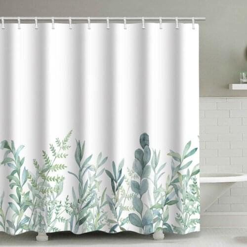 Groene plant douchegordijn aquarel bladeren douchegordijn met 12 haken plant bloem douchegordijn natuurlijke bloemen badkamer do