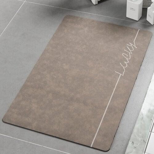 Suede Surface Bathroom Mat Bath Carpets Quickly Dry Bathtub Side Wash Basin Floor Rug Modern Kitchen Toilet Shower Room Doormat