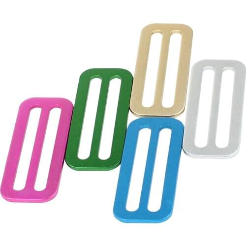 DIY 50mm Metal Tri Glide Adjustable Buckle D Ring Shoulder Belt Square Slider Loop for Backpack Camera Bag Outdoor Sports Acc