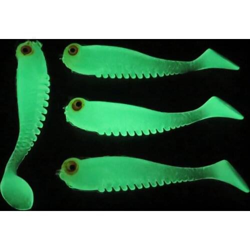 10pcs Soft Small Soft Lures Luminous Artificial Bait soft Swimbaits Wobbler Flexible Silicone Lure Fish Lures for Night Fishing