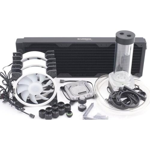 Barrow Water Cooling Kit for CPU Flexible Tube Intel AMD 360mm Copper Radiator