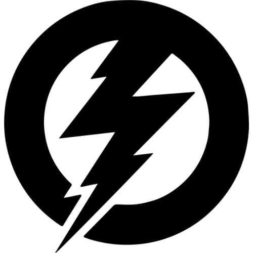 Dawasaru Lightning Sign Warning Car Stickers Waterproof Decals Truck Motorcycle Auto Decoration Accessories PVC,15cm*15cm