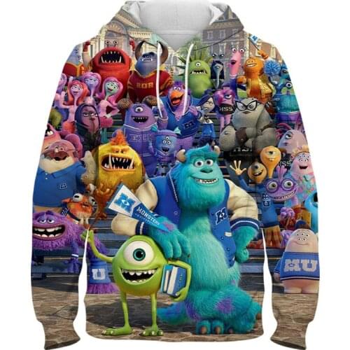 3D Printed New Hoodies Disney Monsters Inc Men Women Children Streetwear Sweatshirts Boy Girl Pullover Long Sleeve Casual Tops