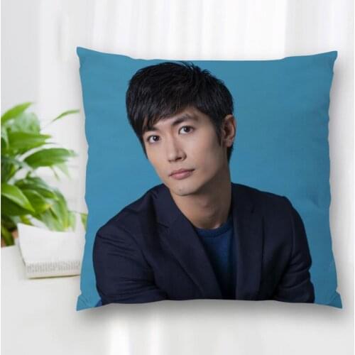 Custom Miura Haruma Actor Pillow Slips Polyester Decorative Pillowcases Zipper Pillow Case Pillowcase Cover Square 40x40cm