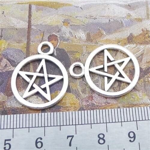 Pentagram Five Star Charm Pendants Jewelry Making Finding DIY Bracelet Necklace Earring Accessories Handmade 5pcs