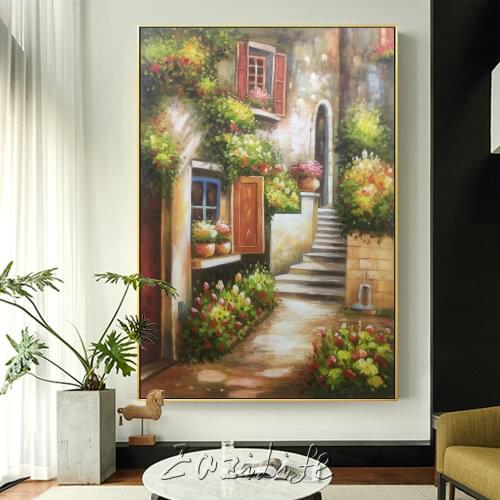 Hand-painted Painting mediterranean sea oil painting on canvas high quality