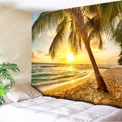 Beach Sun Sea Psychedelic Tapestry Large Wall Hanging Carpet Boho Decor Wall Tapestry Hippie Wall Tapestries Mandala Wall Art
