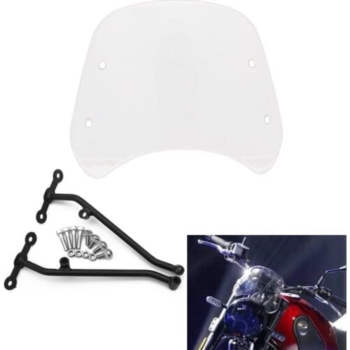 1set Clear Lens ABS Motorcycle Head Light Protector Front Windshield Windscreen Wind Deflector for Benelli Leoncino 500